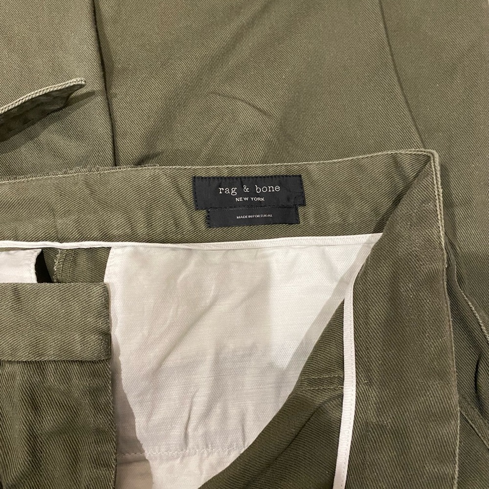 Rag & Bone Lora Green Belted Trouser, Size 31 - image 5